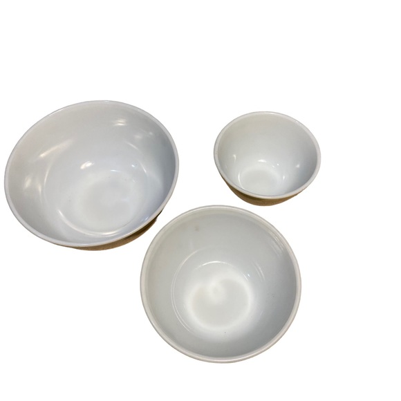Vintage Pyrex Homestead Mixing Bowl Set of 3 Pyrex Mixing Bowls Pyrex Nesting - Picture 5 of 9